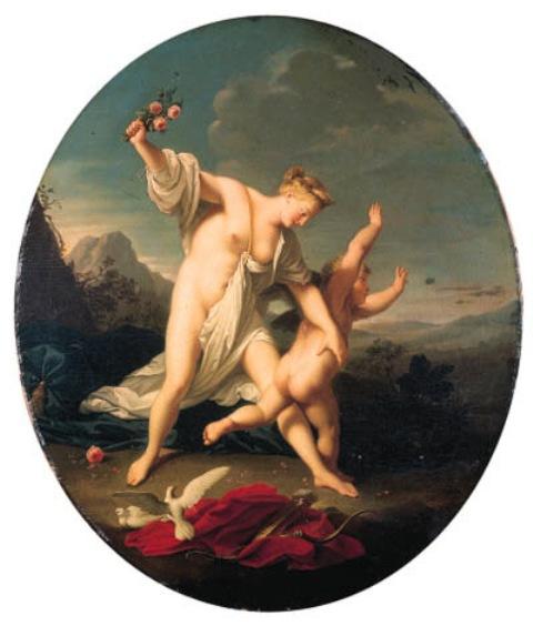 Wikioo.org – L'Enciclopedia delle Belle Arti - Pittura, Opere di Jean-Marc Nattier - Venus castigando cupido ; e Venus e cupido