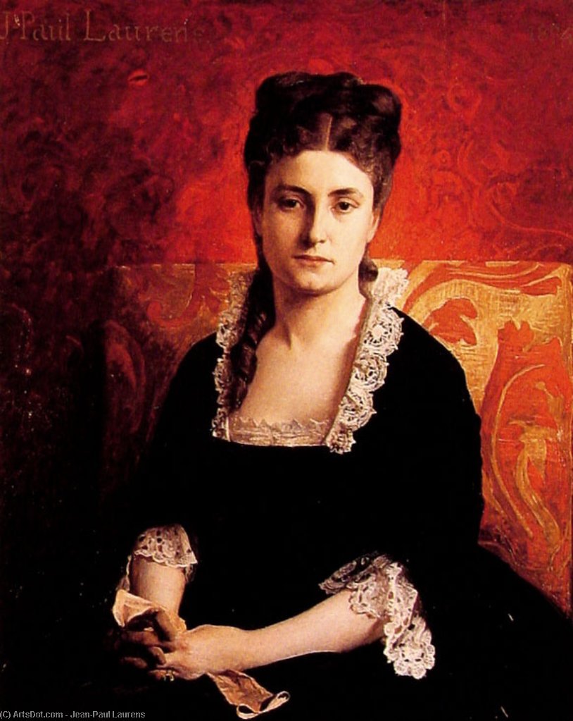 WikiOO.org - אנציקלופדיה לאמנויות יפות - ציור, יצירות אמנות Jean-Paul Laurens - Portrait of a woman