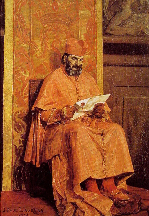 Wikioo.org - The Encyclopedia of Fine Arts - Painting, Artwork by Jean-Paul Laurens - The Cardinal