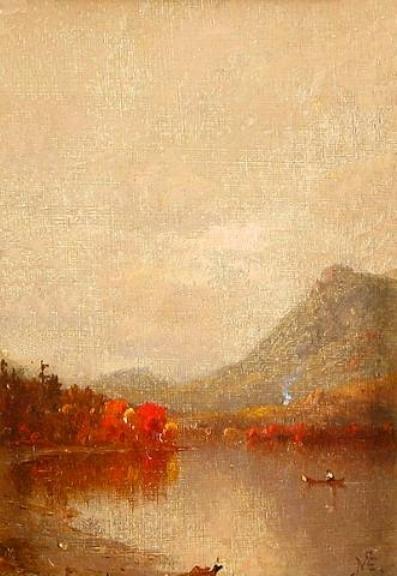 WikiOO.org - Енциклопедія образотворчого мистецтва - Живопис, Картини
 Jervis Mcentee - An Adirondack Lake