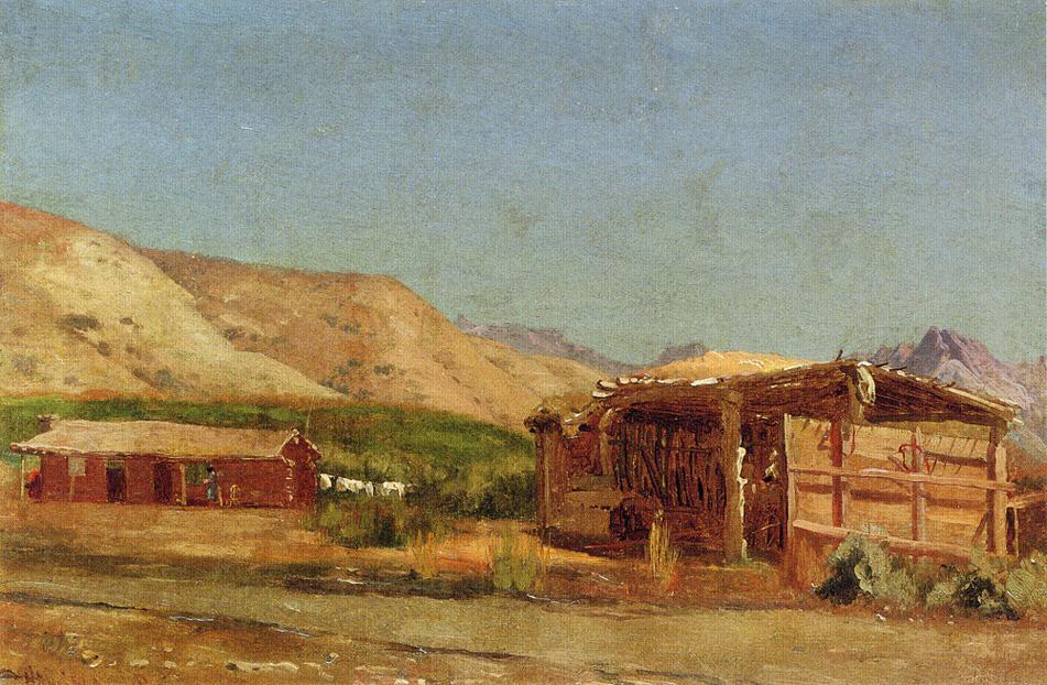 Wikioo.org - The Encyclopedia of Fine Arts - Painting, Artwork by Jervis Mcentee - Hamilton's Ranch, Nevada