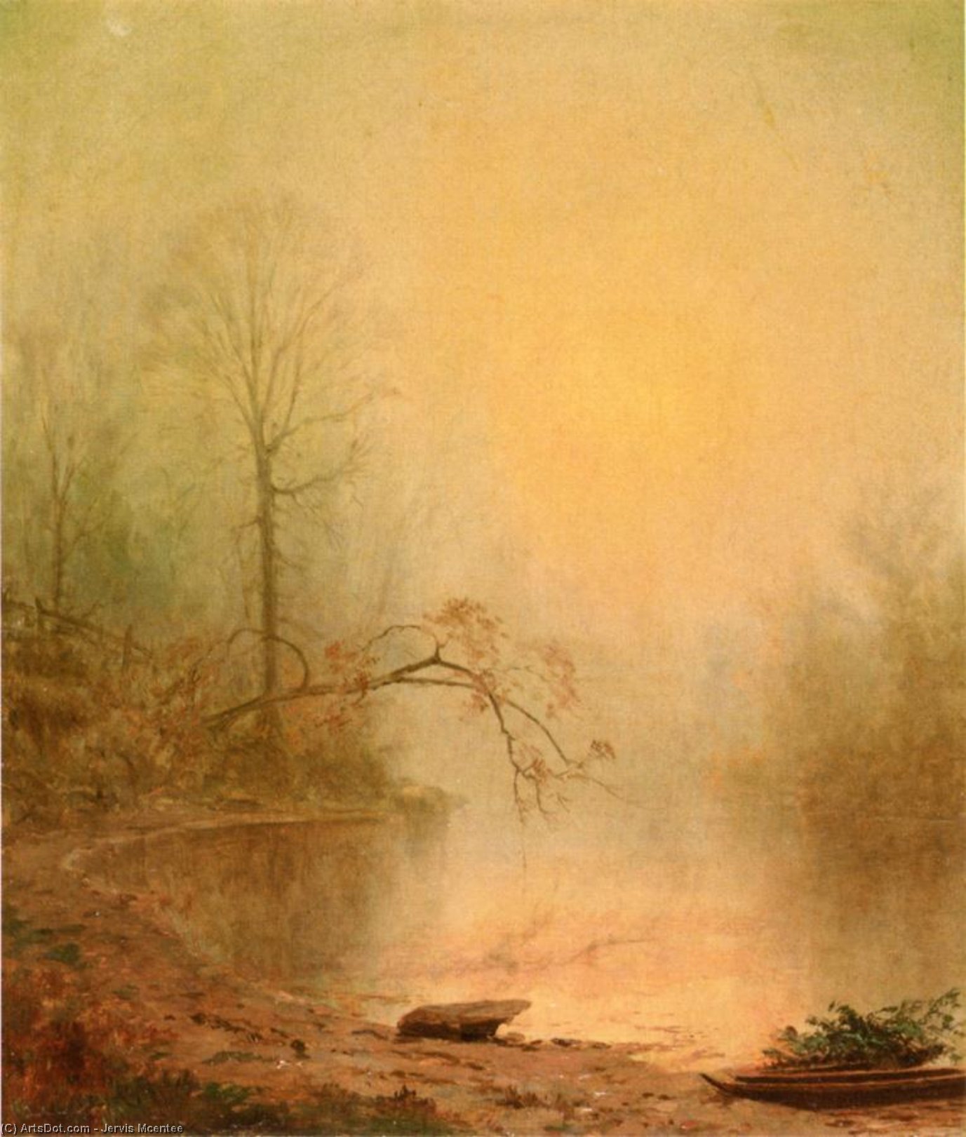 Wikioo.org - The Encyclopedia of Fine Arts - Painting, Artwork by Jervis Mcentee - Misty Morning