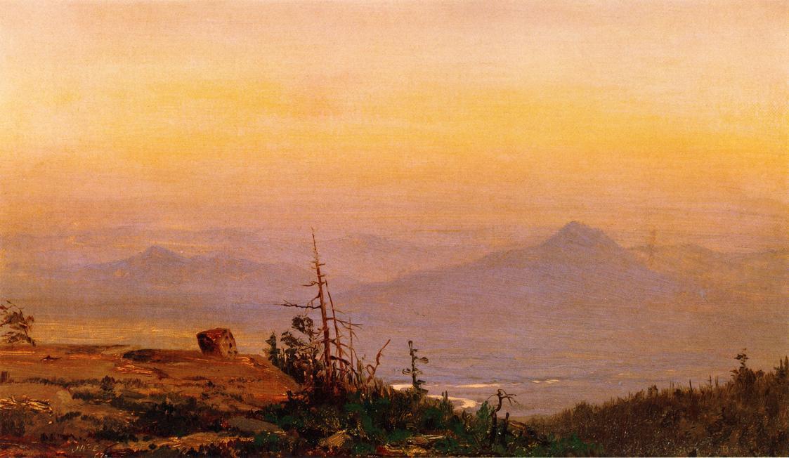 Wikioo.org - The Encyclopedia of Fine Arts - Painting, Artwork by Jervis Mcentee - Sunset in the Catskills
