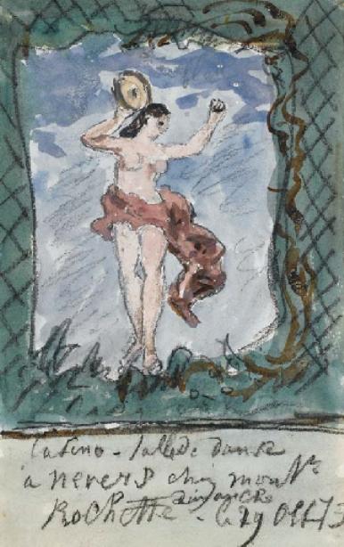 WikiOO.org - Енциклопедія образотворчого мистецтва - Живопис, Картини
 Johan Barthold Jongkind - Tambourine Dancer