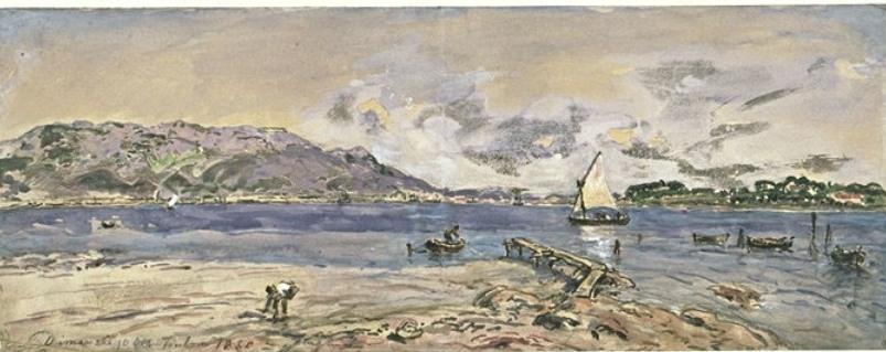 WikiOO.org - Encyclopedia of Fine Arts - Maleri, Artwork Johan Barthold Jongkind - The harbor of Toulon