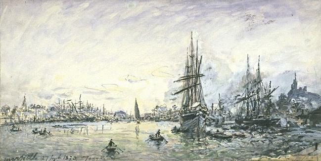 Wikioo.org - The Encyclopedia of Fine Arts - Painting, Artwork by Johan Barthold Jongkind - The port of Marseille 1