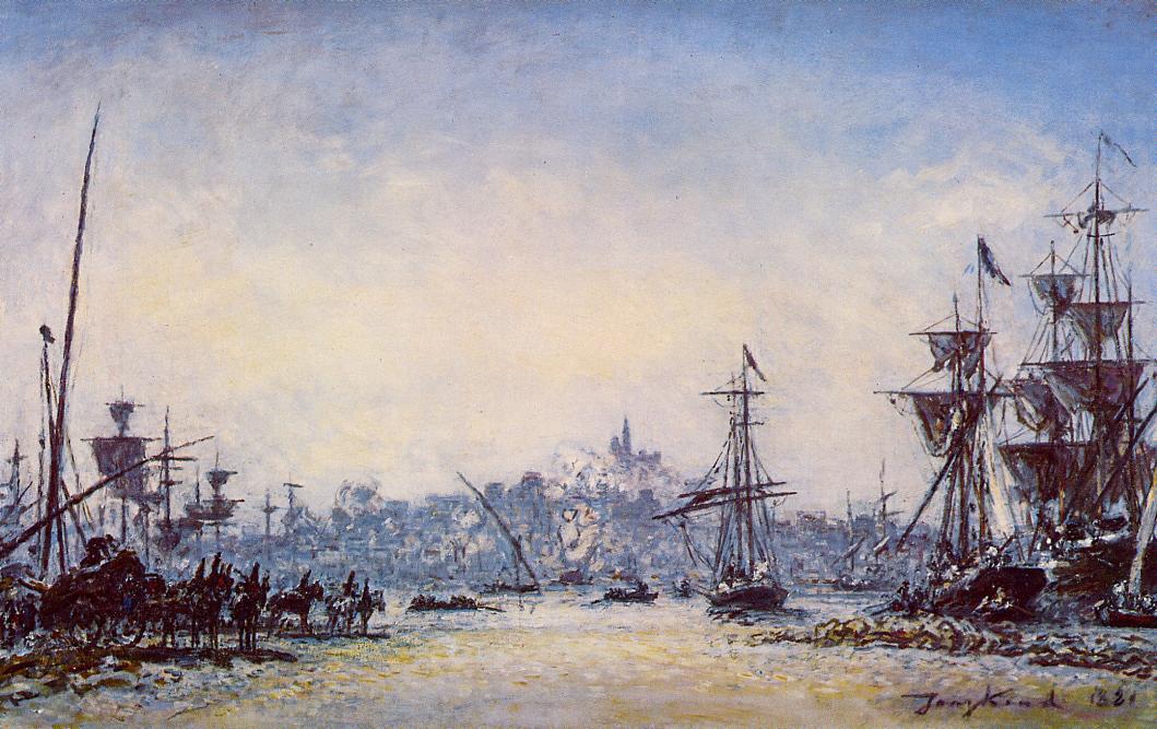 Wikioo.org - The Encyclopedia of Fine Arts - Painting, Artwork by Johan Barthold Jongkind - The Port of Marseille