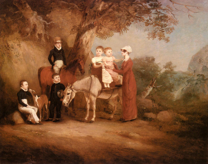 WikiOO.org - אנציקלופדיה לאמנויות יפות - ציור, יצירות אמנות John Ferneley Ii - The Marriott Family
