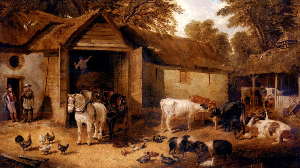 Wikioo.org - The Encyclopedia of Fine Arts - Painting, Artwork by John Frederick Herring Junior - The Farmyard 1