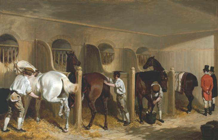 Wikioo.org - The Encyclopedia of Fine Arts - Painting, Artwork by John Frederick Herring Senior - The Hunting Stud
