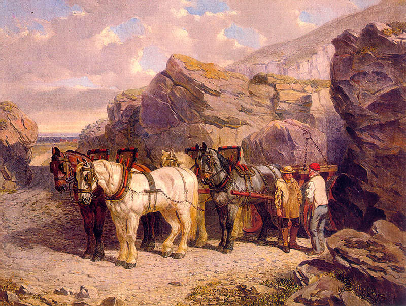 Wikioo.org - The Encyclopedia of Fine Arts - Painting, Artwork by John Frederick Herring Senior - The Quarry