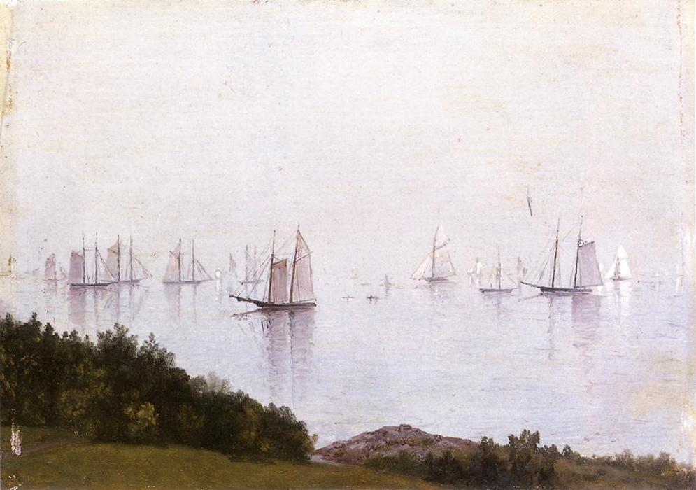 Wikioo.org - The Encyclopedia of Fine Arts - Painting, Artwork by John Frederick Kensett - A Newport Afternoon
