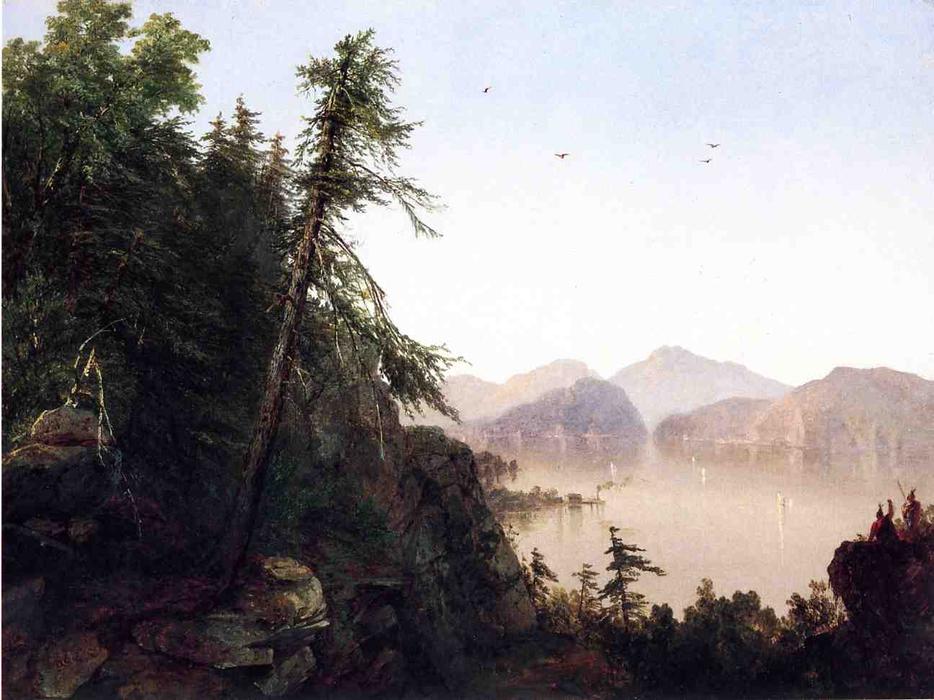 Wikioo.org - The Encyclopedia of Fine Arts - Painting, Artwork by John Frederick Kensett - Along the Hudson