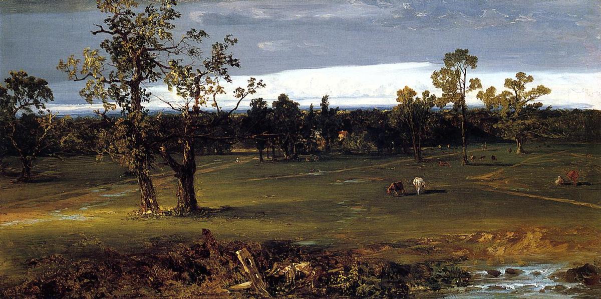 Wikioo.org - The Encyclopedia of Fine Arts - Painting, Artwork by John Frederick Kensett - At Pasture
