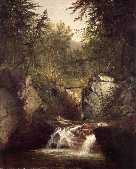 Wikioo.org - The Encyclopedia of Fine Arts - Painting, Artwork by John Frederick Kensett - Bash Bish Falls 3