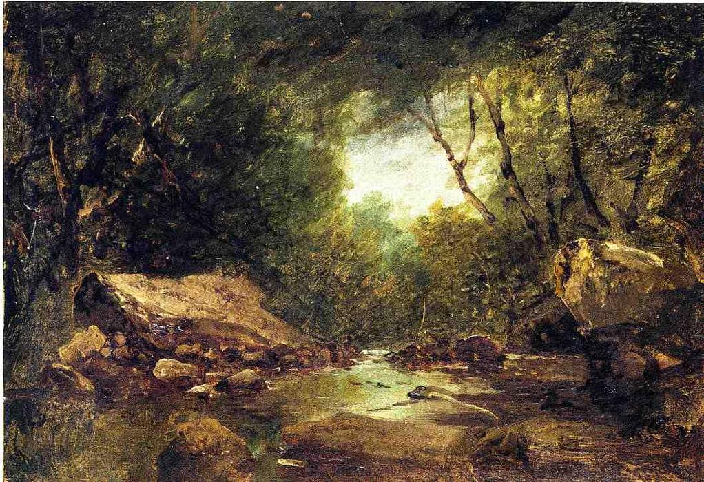 WikiOO.org - Encyclopedia of Fine Arts - Lukisan, Artwork John Frederick Kensett - Brook in the Catskills