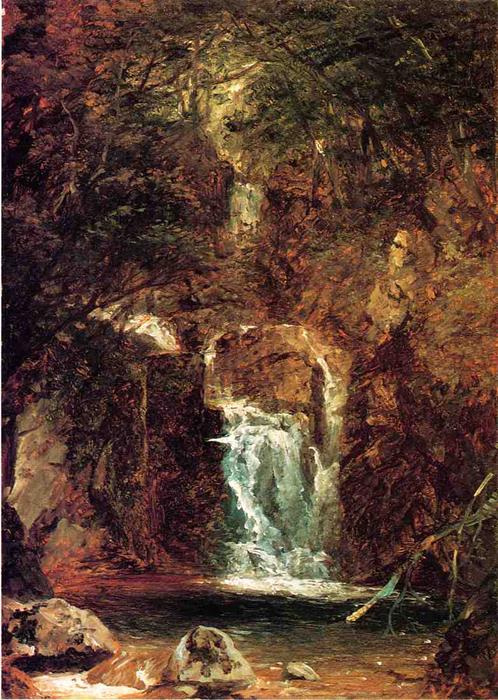Wikioo.org - The Encyclopedia of Fine Arts - Painting, Artwork by John Frederick Kensett - Cascade near Lake George