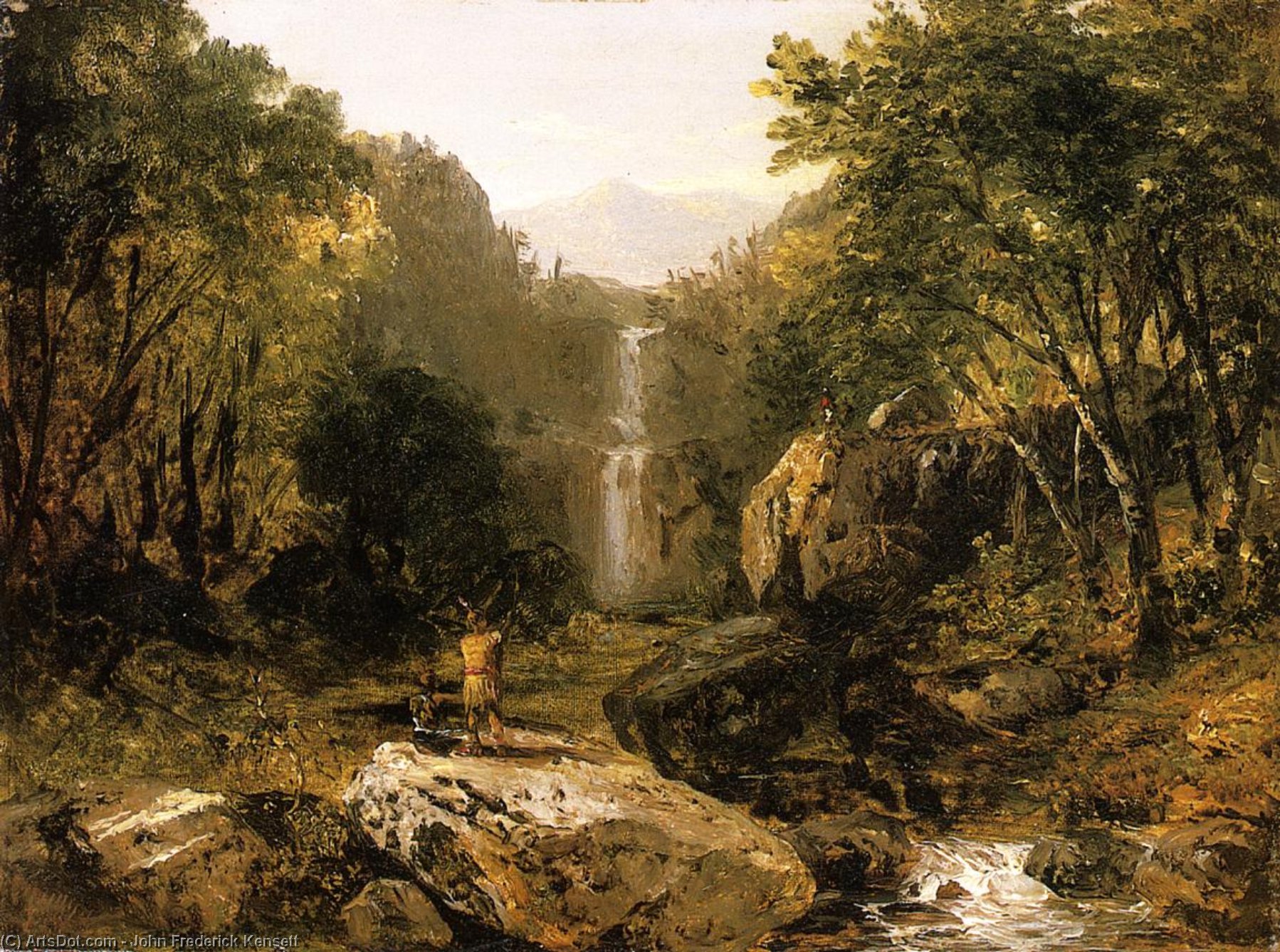 Wikioo.org - The Encyclopedia of Fine Arts - Painting, Artwork by John Frederick Kensett - Catskill Mountain Scenery