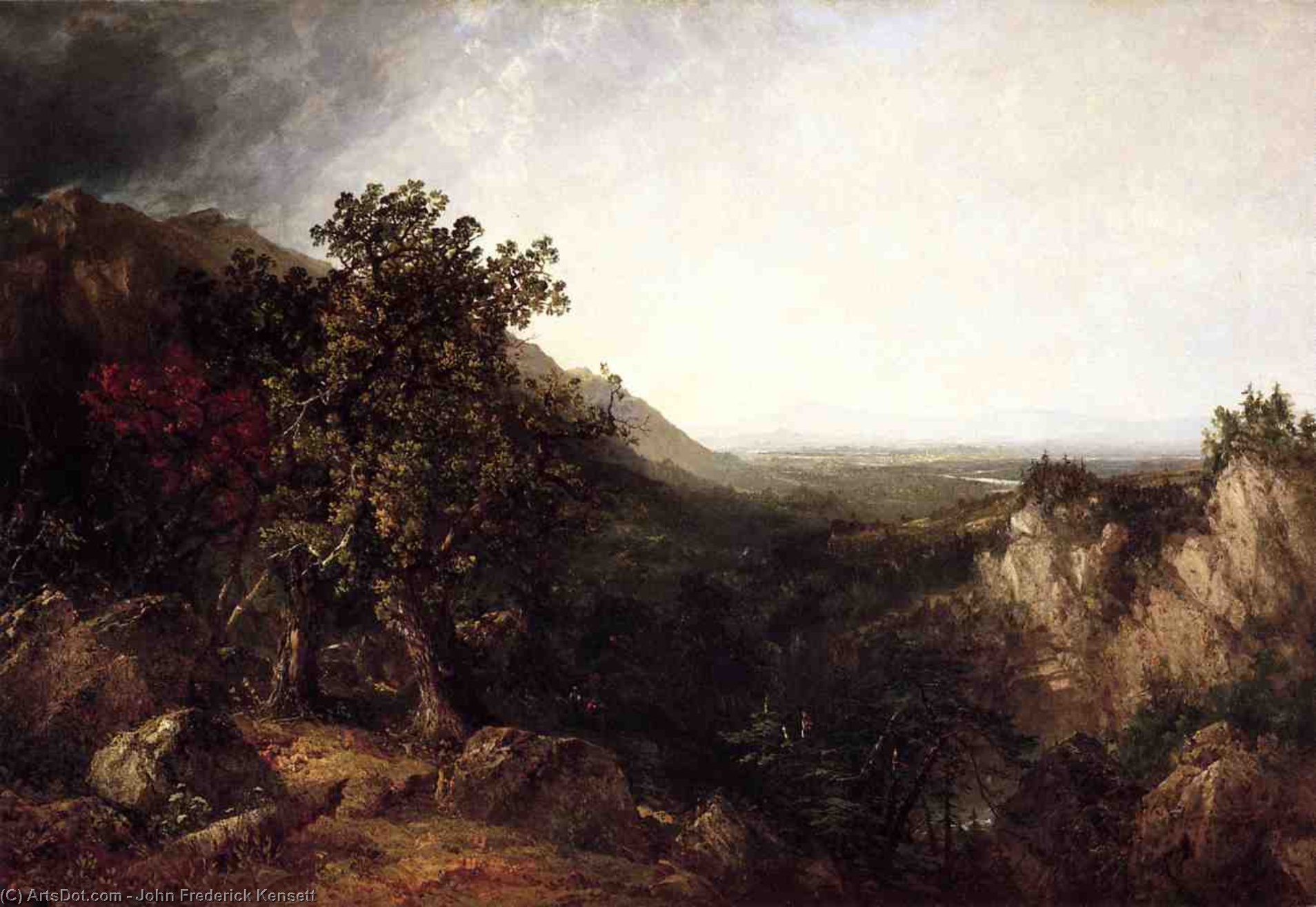 Wikioo.org - The Encyclopedia of Fine Arts - Painting, Artwork by John Frederick Kensett - Conway Valley, New Hampshire