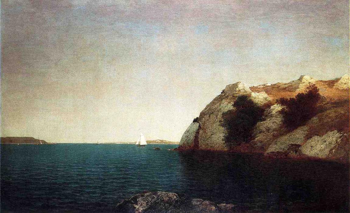WikiOO.org - Encyclopedia of Fine Arts - Lukisan, Artwork John Frederick Kensett - Marine off Big Rock