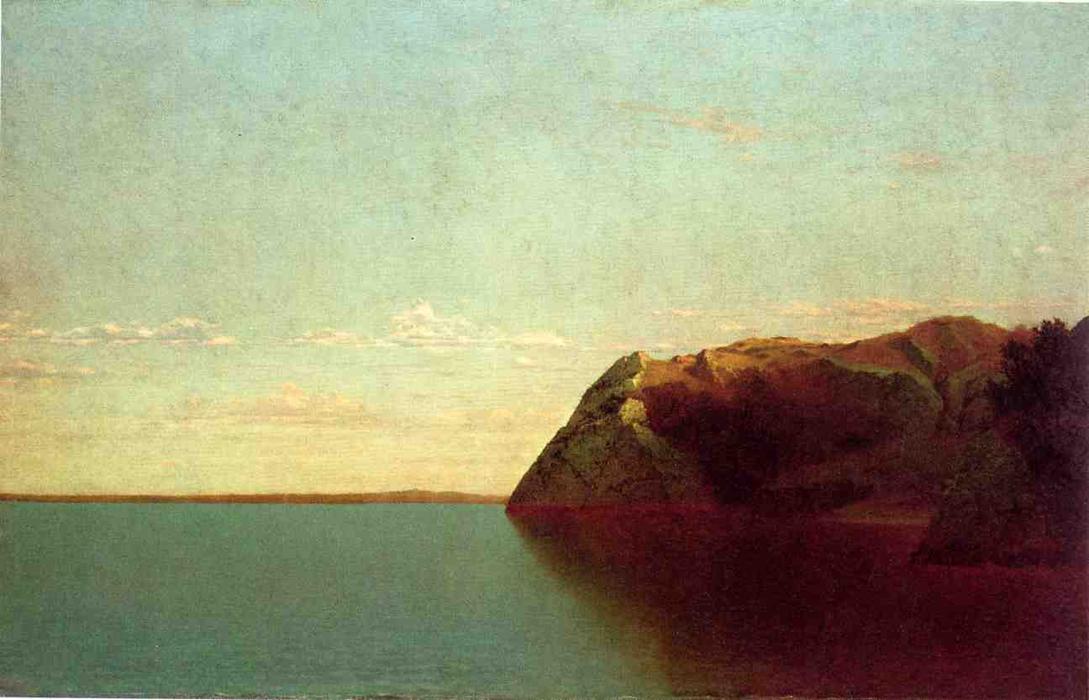 WikiOO.org - Енциклопедия за изящни изкуства - Живопис, Произведения на изкуството John Frederick Kensett - Newport Rocks