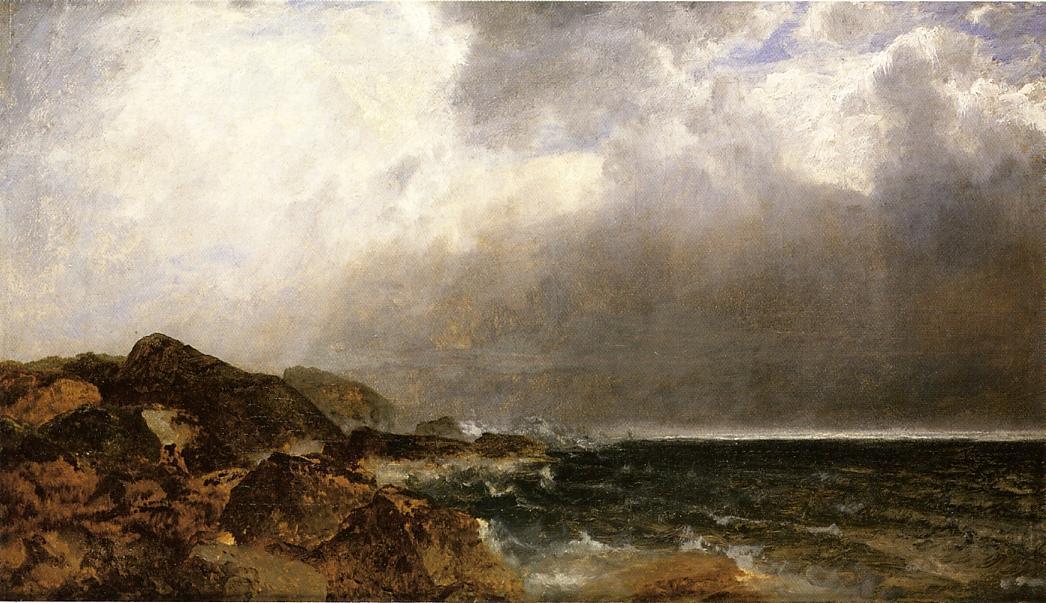 WikiOO.org - Encyclopedia of Fine Arts - Målning, konstverk John Frederick Kensett - Point of Rocks, Newport
