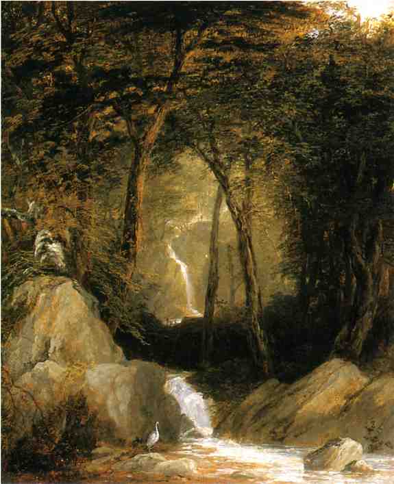Wikioo.org - The Encyclopedia of Fine Arts - Painting, Artwork by John Frederick Kensett - The Mountain Stream