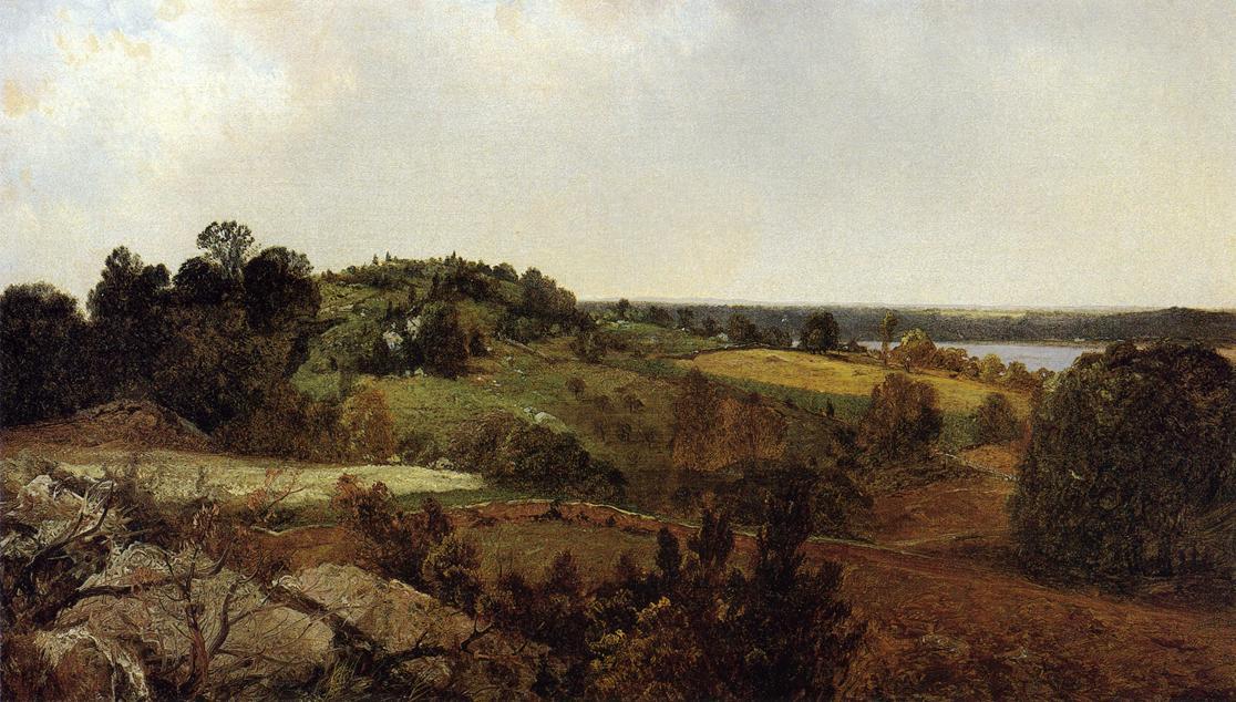 Wikioo.org - The Encyclopedia of Fine Arts - Painting, Artwork by John Frederick Kensett - View of Rhode Island