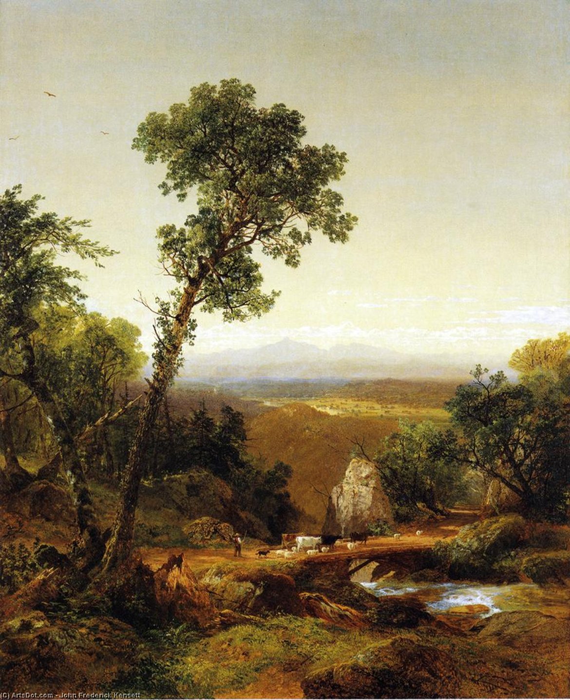 Wikioo.org - The Encyclopedia of Fine Arts - Painting, Artwork by John Frederick Kensett - White Mountain Scenery
