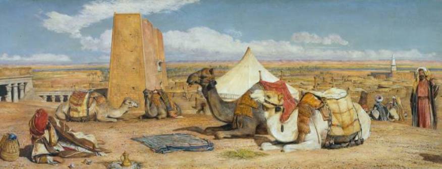 Wikioo.org - สารานุกรมวิจิตรศิลป์ - จิตรกรรม John Frederick Lewis - Edfu, Upper Egypt
