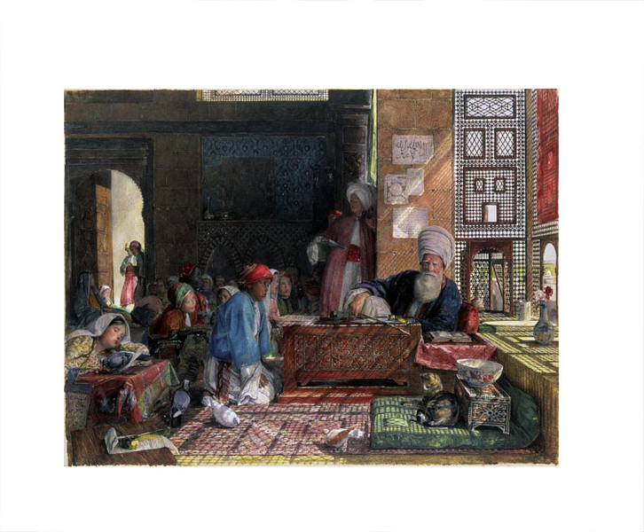 WikiOO.org - دایره المعارف هنرهای زیبا - نقاشی، آثار هنری John Frederick Lewis - Interior of a school, Cairo