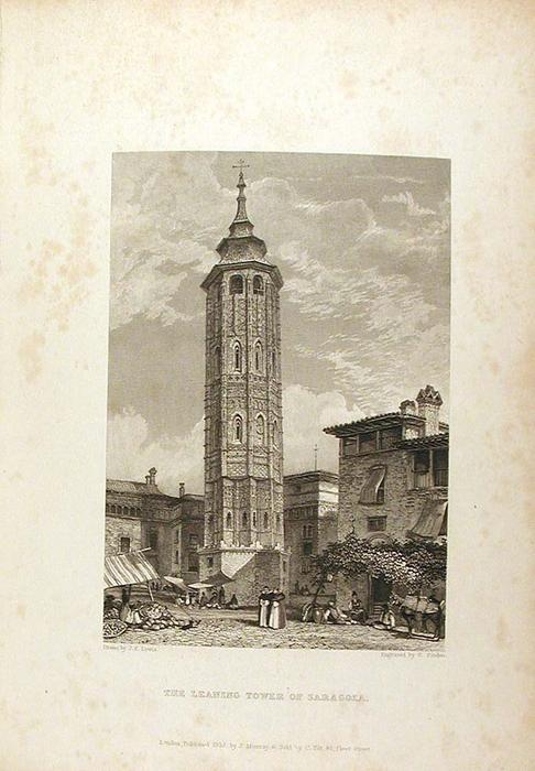 WikiOO.org - Encyclopedia of Fine Arts - Maleri, Artwork John Frederick Lewis - The Leaning Tower of Saragoza