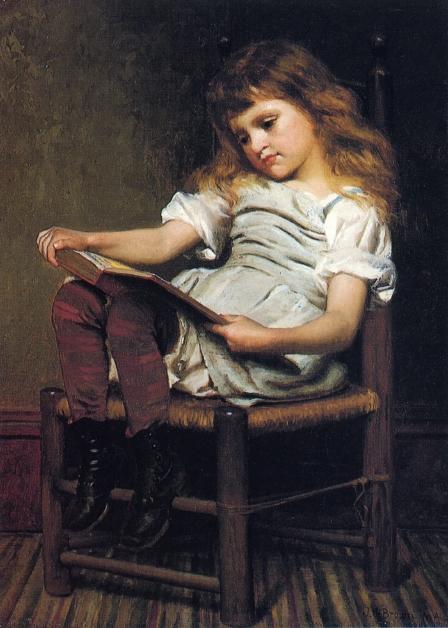 WikiOO.org - Encyclopedia of Fine Arts - Maalaus, taideteos John George Brown - A Leisure Hour