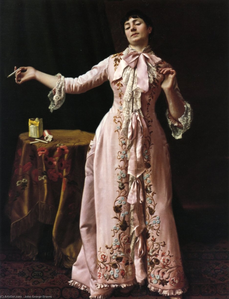 WikiOO.org - Encyclopedia of Fine Arts - Malba, Artwork John George Brown - A Liberated Woman