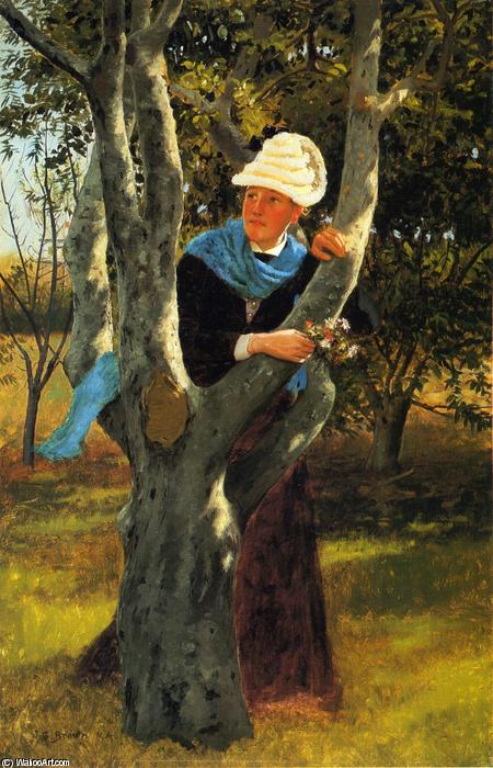 WikiOO.org - Enciklopedija likovnih umjetnosti - Slikarstvo, umjetnička djela John George Brown - Among the Trees