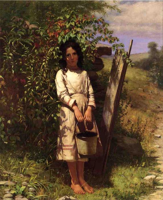 Wikioo.org - The Encyclopedia of Fine Arts - Painting, Artwork by John George Brown - Blackberry Picking