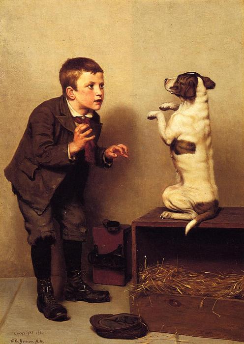 Wikioo.org - The Encyclopedia of Fine Arts - Painting, Artwork by John George Brown - Don't Move