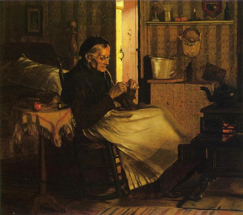 Wikioo.org – L'Encyclopédie des Beaux Arts - Peinture, Oeuvre de John George Brown - Home Comfort