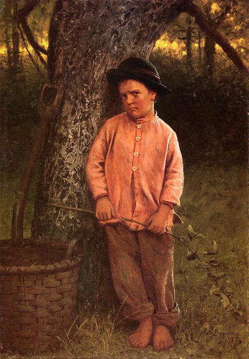 Wikioo.org - The Encyclopedia of Fine Arts - Painting, Artwork by John George Brown - I Won't Go!
