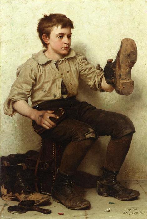 Wikioo.org - The Encyclopedia of Fine Arts - Painting, Artwork by John George Brown - Jersey Mud