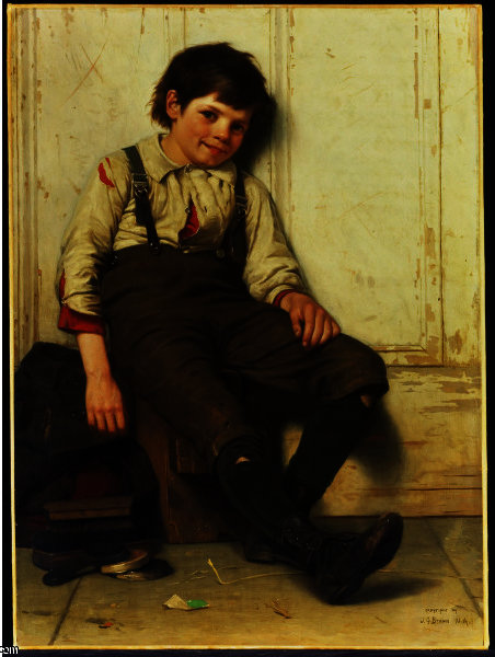 Wikioo.org - The Encyclopedia of Fine Arts - Painting, Artwork by John George Brown - Lazy Bones