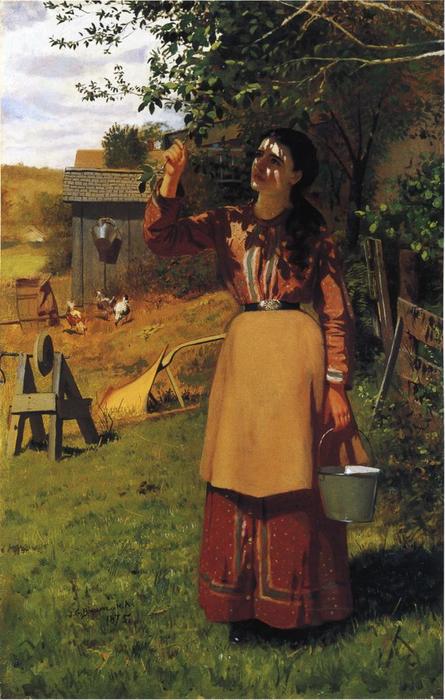 Wikioo.org - The Encyclopedia of Fine Arts - Painting, Artwork by John George Brown - The Cherry Picker