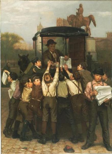 Wikioo.org - The Encyclopedia of Fine Arts - Painting, Artwork by John George Brown - The Last Edition