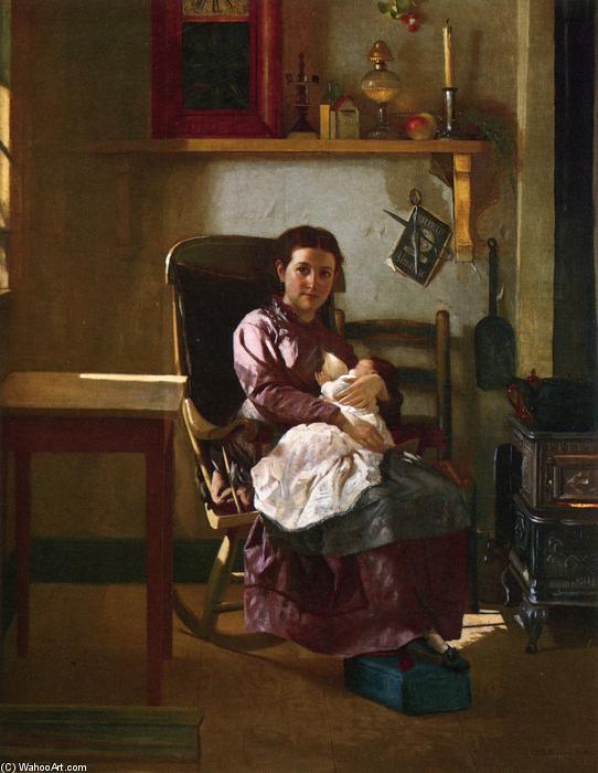 WikiOO.org - 百科事典 - 絵画、アートワーク John George Brown - 若い 母