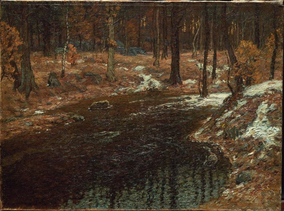 Wikioo.org - Die Enzyklopädie bildender Kunst - Malerei, Kunstwerk von John Joseph Enneking - Breaking Up of Winter