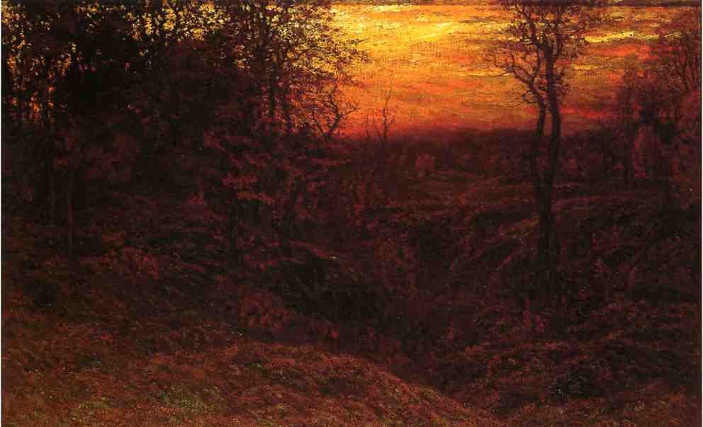Wikioo.org - The Encyclopedia of Fine Arts - Painting, Artwork by John Joseph Enneking - Landscape at Sunset