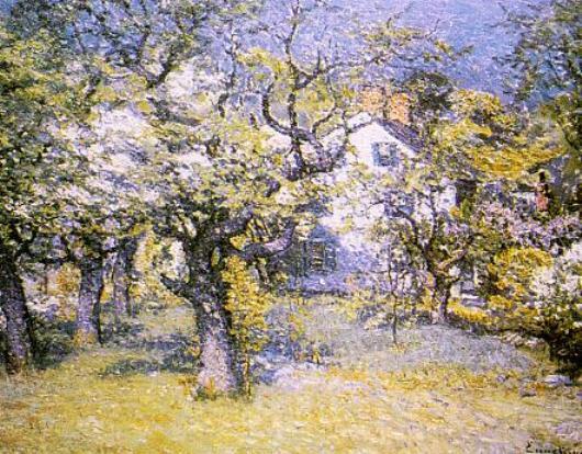 Wikioo.org - The Encyclopedia of Fine Arts - Painting, Artwork by John Joseph Enneking - Through the Orchard