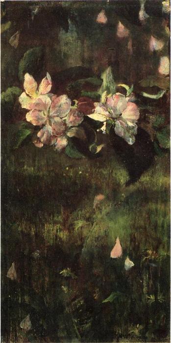 WikiOO.org - Encyclopedia of Fine Arts - Festés, Grafika John La Farge - Apple Blossoms 1