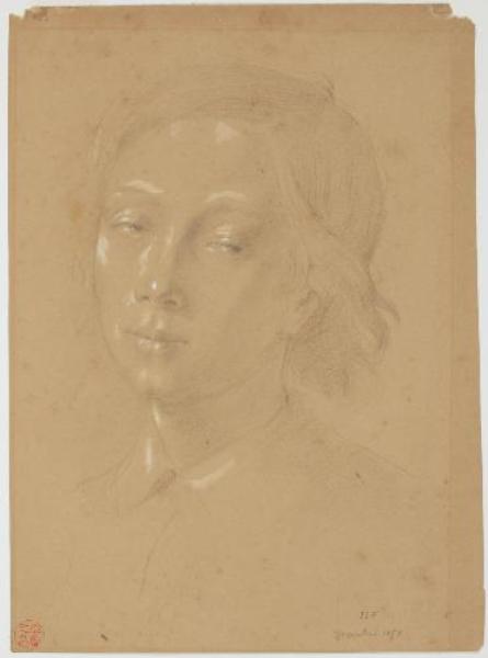 WikiOO.org - Encyclopedia of Fine Arts - Maleri, Artwork John La Farge - Head of Frank