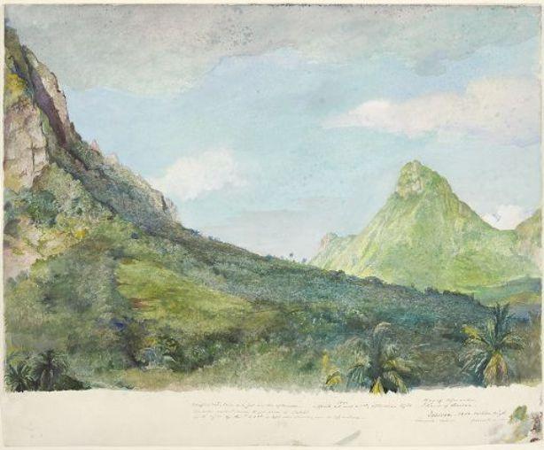 WikiOO.org - Encyclopedia of Fine Arts - Maľba, Artwork John La Farge - Mount Tohivea, Island of Moorea
